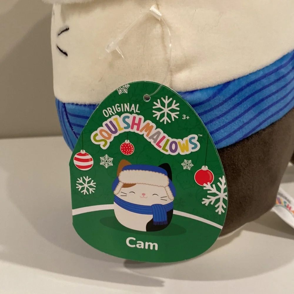 Squishmallow Cam the Cat with Blue Scarf and Hat 8” NWT Christmas 2023 - Picture 3 of 4